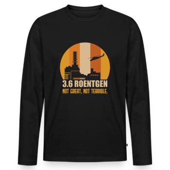 Chernobyl reactor - Men's Premium Organic Long Sleeve Shirt - black - Front - Nico (187cm)