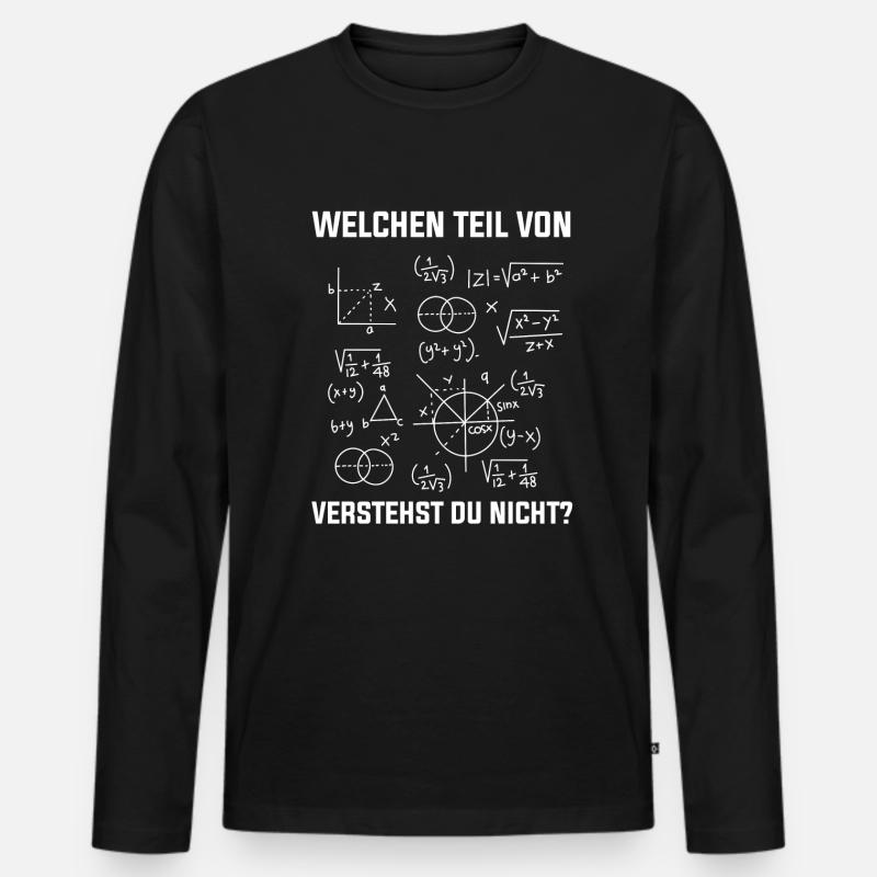 Mathematik Geometrie - Männer Premium Bio Langarmshirt - Schwarz