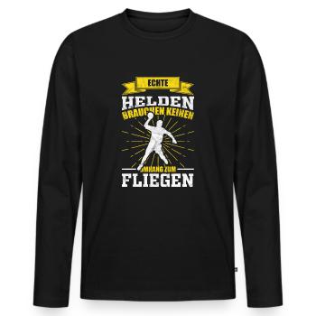 Handball Handball Handball - Men's Premium Organic Long Sleeve Shirt - black - Front - Nico (187cm)