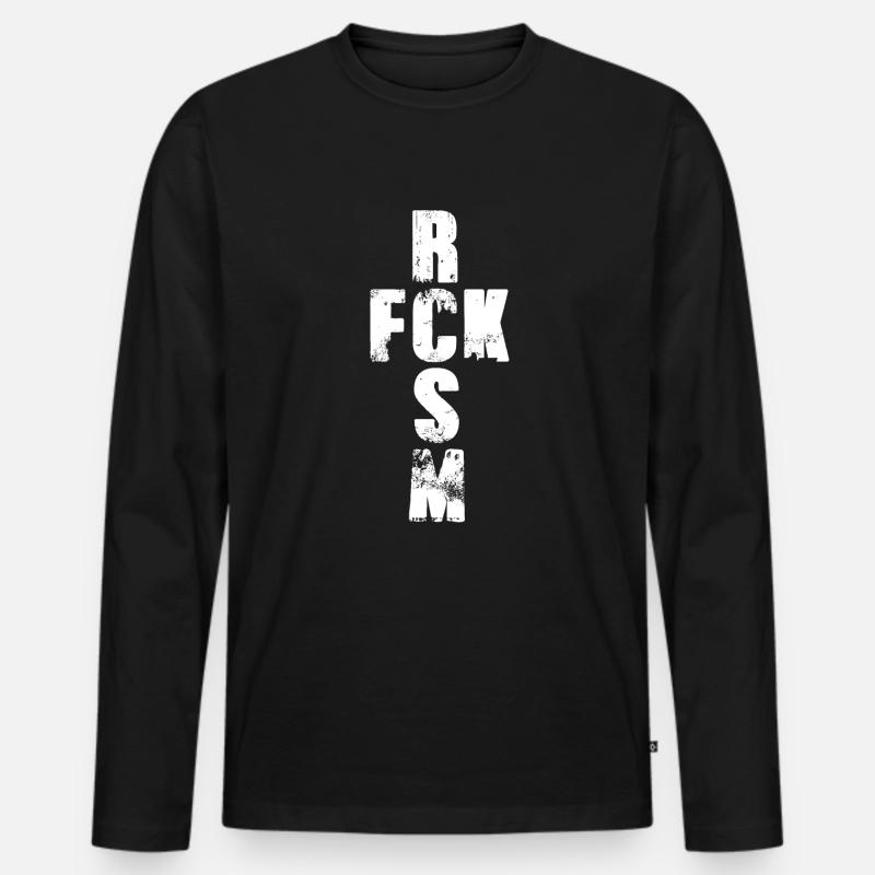 Menschenrechte - Statement - Männer Premium Bio Langarmshirt - Schwarz