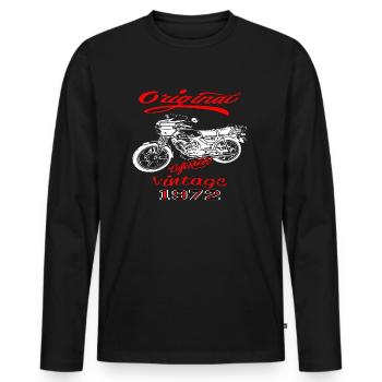 Zündapp KS 50 Watercooled Krad - Männer Premium Bio Langarmshirt - Schwarz - Vorne - Nico (187cm)