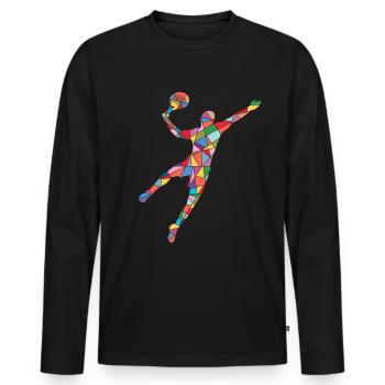 Padel Tennis Padel Players Padel Tennis Boys - Men's Premium Organic Long Sleeve Shirt - black - Front - Nico (187cm)