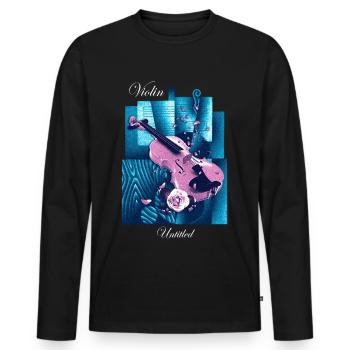 Geigen-Ästhetik - Männer Premium Bio Langarmshirt - Schwarz - Vorne - Nico (187cm)