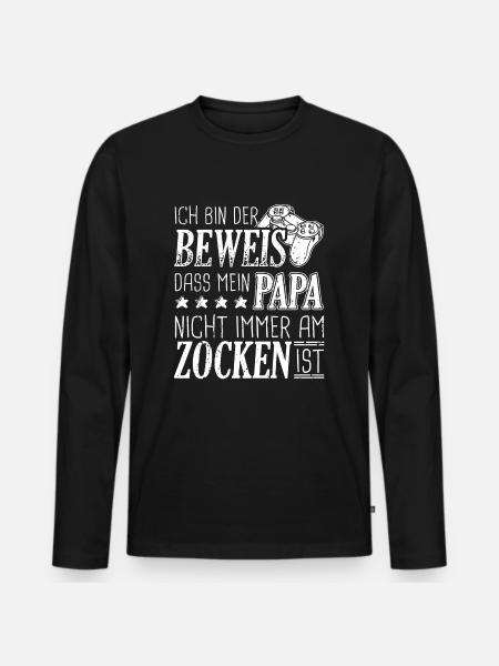 Gamer Gaming Shirt Beweis - Männer Premium Bio Langarmshirt - Schwarz