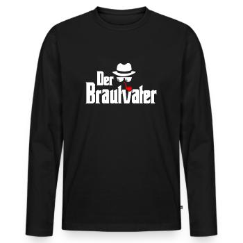 Der Brauvater Vater der Braut Geschenk - Männer Premium Bio Langarmshirt - Schwarz - Vorne - Nico (187cm)