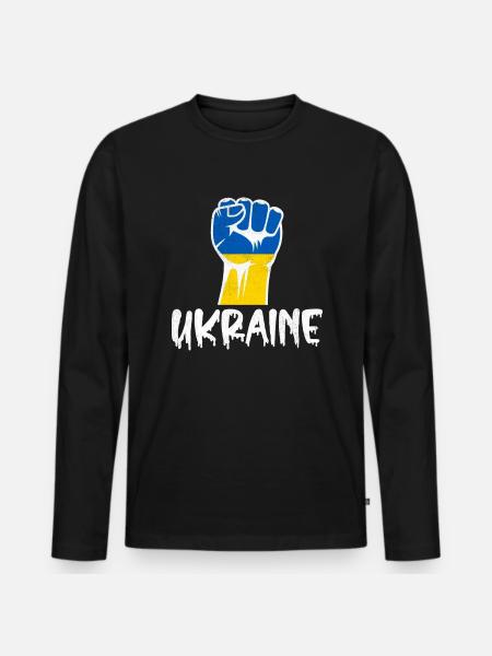 Ukraine Conflict Ukraine War - Men's Premium Organic Long Sleeve Shirt - black