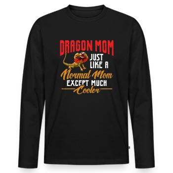 Kragenechse Frilled-neck lizard Reptil Herpetologe - Männer Premium Bio Langarmshirt - Schwarz - Vorne - Nico (187cm)
