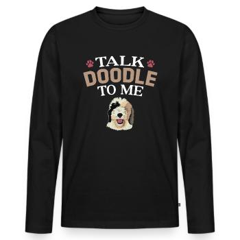 Sheepadoodle Doodle Dog - T-shirt manches longues Premium bio Homme - noir - Devant - Nico (187cm)