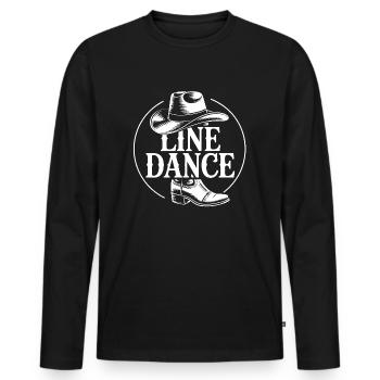 Line Dance Group Training My Dance Sport - Men's Premium Organic Long Sleeve Shirt - black - Front - Nico (187cm)
