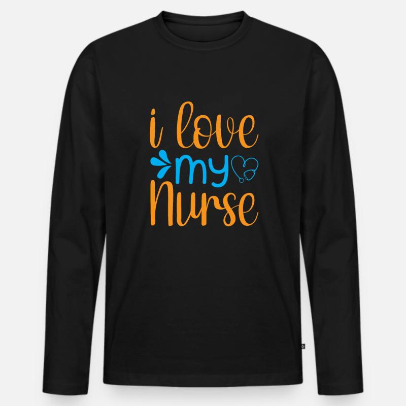 KRANKENSCHWESTER Pflegerin - Männer Premium Bio Langarmshirt - Schwarz