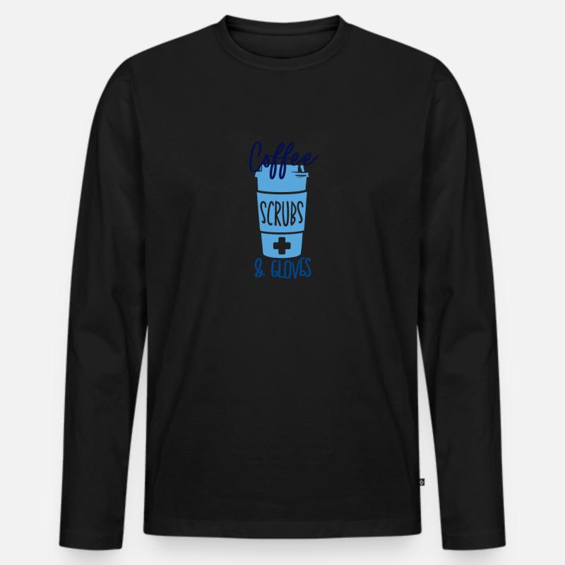 KRANKENSCHWESTER Pflegerin - Männer Premium Bio Langarmshirt - Schwarz