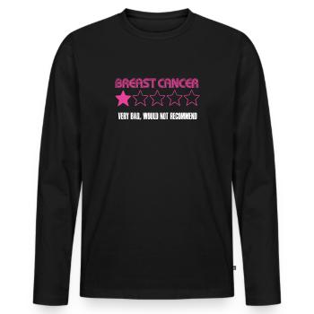 Évaluation du cancer du sein - T-shirt manches longues Premium bio Homme - noir - Devant - Nico (187cm)