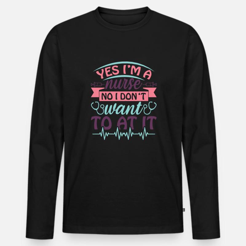 KRANKENSCHWESTER Pflegerin - Männer Premium Bio Langarmshirt - Schwarz