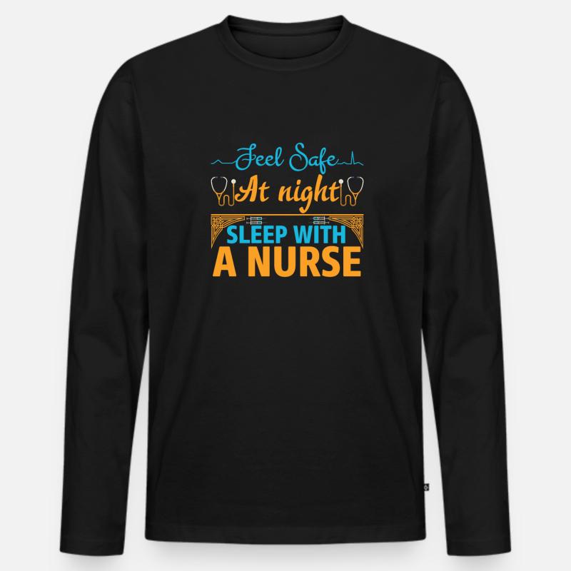 KRANKENSCHWESTER Pflegerin - Männer Premium Bio Langarmshirt - Schwarz