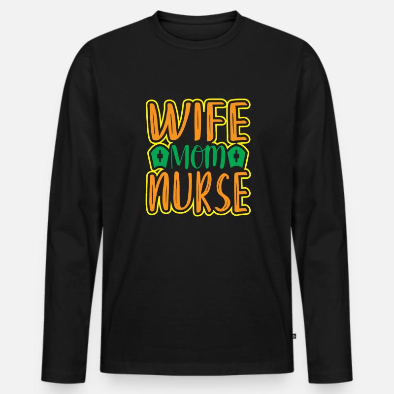 KRANKENSCHWESTER Pflegerin - Männer Premium Bio Langarmshirt - Schwarz