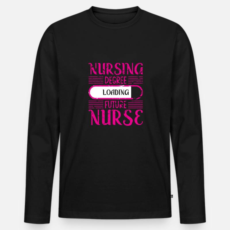 Krankenpflegediplom Laden - Männer Premium Bio Langarmshirt - Schwarz