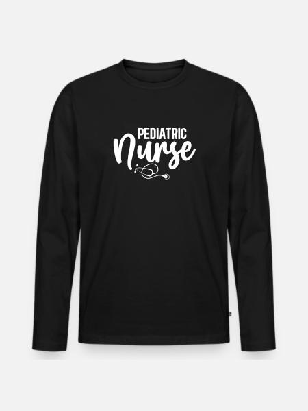 Pediatric Nurse - Men's Premium Organic Long Sleeve Shirt - black