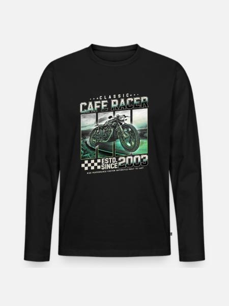 Cafe Racer 2003 Birthday Gift - Men's Premium Organic Long Sleeve Shirt - black