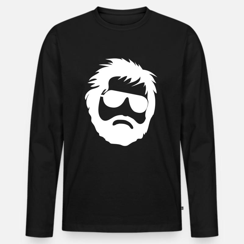Alan Hangover Wolfpack - weiß - Männer Premium Bio Langarmshirt - Schwarz