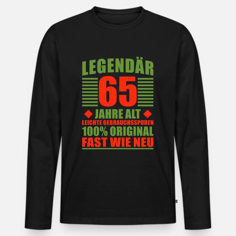 Legendär - Männer Premium Bio Langarmshirt - Schwarz