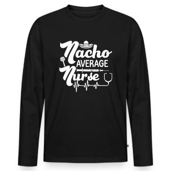 Nourriture mexicaine Cinco de Mayo Infirmière - T-shirt manches longues Premium bio Homme - noir - Devant - Nico (187cm)