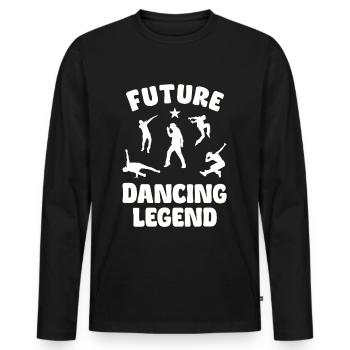 Future Dancing Legend - T-shirt manches longues Premium bio Homme - noir - Devant - Nico (187cm)