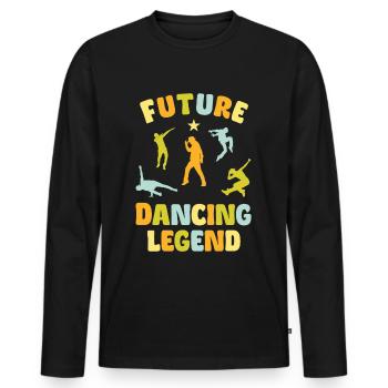 Future Dancing Legend - T-shirt manches longues Premium bio Homme - noir - Devant - Nico (187cm)