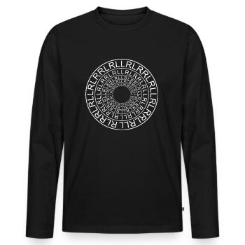 Batteur T-shirt - Paradiddle - T-shirt manches longues Premium bio Homme - noir - Devant - Nico (187cm)