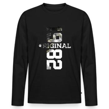 ORIGINAL 1982 COOL 44TH BIRTHDAY - Men's Premium Organic Long Sleeve Shirt - black - Front - Nico (187cm)