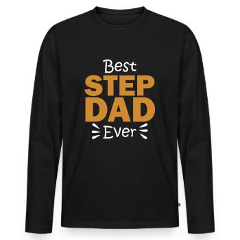 Meilleur cadeau de beau-père de beau-père pour beau-père - T-shirt manches longues Premium bio Homme - noir - Devant - Nico (187cm)