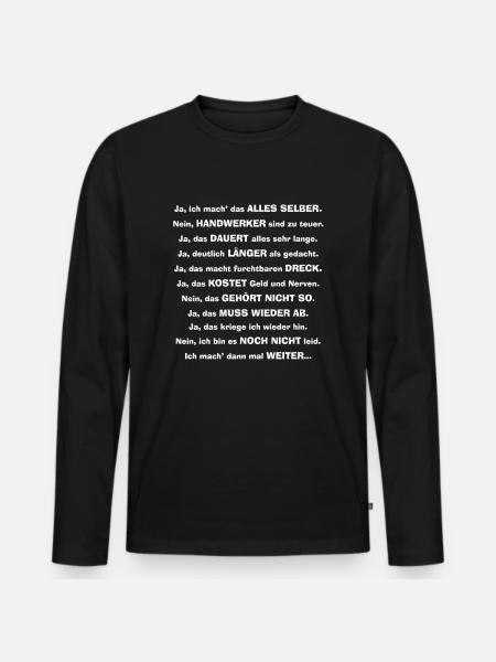 Heimwerker Handwerker DIY - Männer Premium Bio Langarmshirt - Schwarz