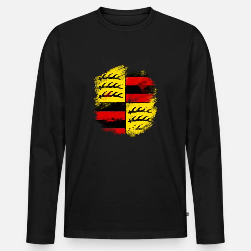Württemberg - Männer Premium Bio Langarmshirt - Schwarz