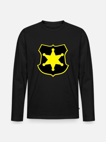 sheriff - T-shirt manches longues Premium bio Homme - noir