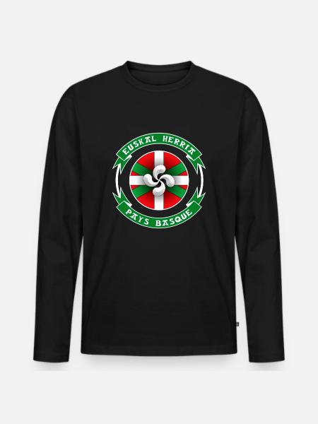 Pays Basque - Euskal Herria - T-shirt manches longues Premium bio Homme - noir