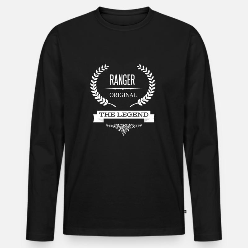 Ranger - Männer Premium Bio Langarmshirt - Schwarz