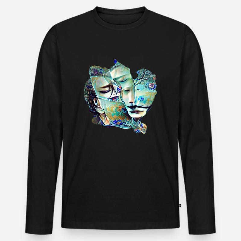 Ewige Liebe - Männer Premium Bio Langarmshirt - Schwarz