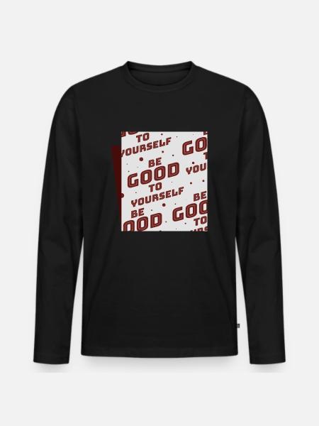 Be good to yourself - Men's Premium Organic Long Sleeve Shirt - black