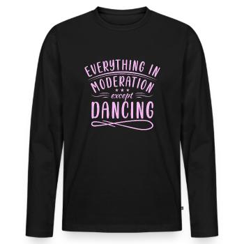 Danse Slogan Ballroom Couple Dance Dance Floor - T-shirt manches longues Premium bio Homme - noir - Devant - Nico (187cm)
