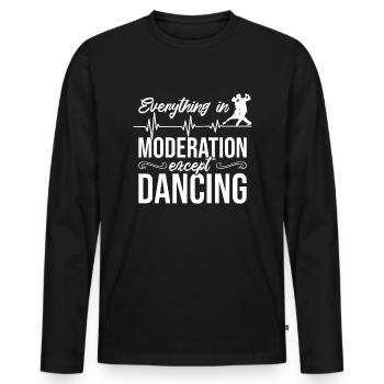 Danse Slogan Ballroom Couple Dance Dance Floor - T-shirt manches longues Premium bio Homme - noir - Devant - Nico (187cm)