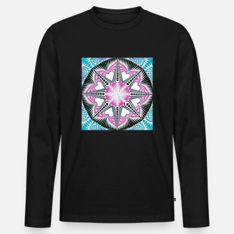 LMNArt - Männer Premium Bio Langarmshirt - Schwarz