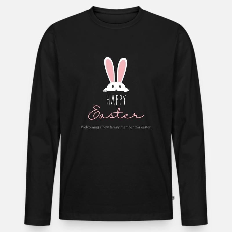 Ostern - Männer Premium Bio Langarmshirt - Schwarz