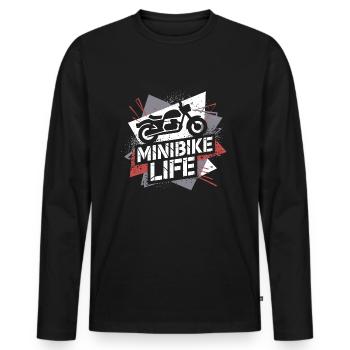 Kleine Bikes, große Leidenschaft - Männer Premium Bio Langarmshirt - Schwarz - Vorne - Nico (187cm)