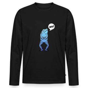 Tree climbing frog poison dart frog frog - Men's Premium Organic Long Sleeve Shirt - black - Front - Nico (187cm)
