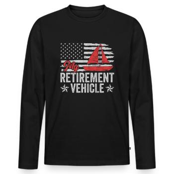 Retired vehicle sailor sailboat - Men's Premium Organic Long Sleeve Shirt - black - Front - Nico (187cm)