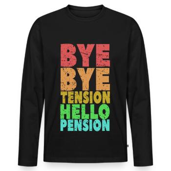 Pension - Men's Premium Organic Long Sleeve Shirt - black - Front - Nico (187cm)