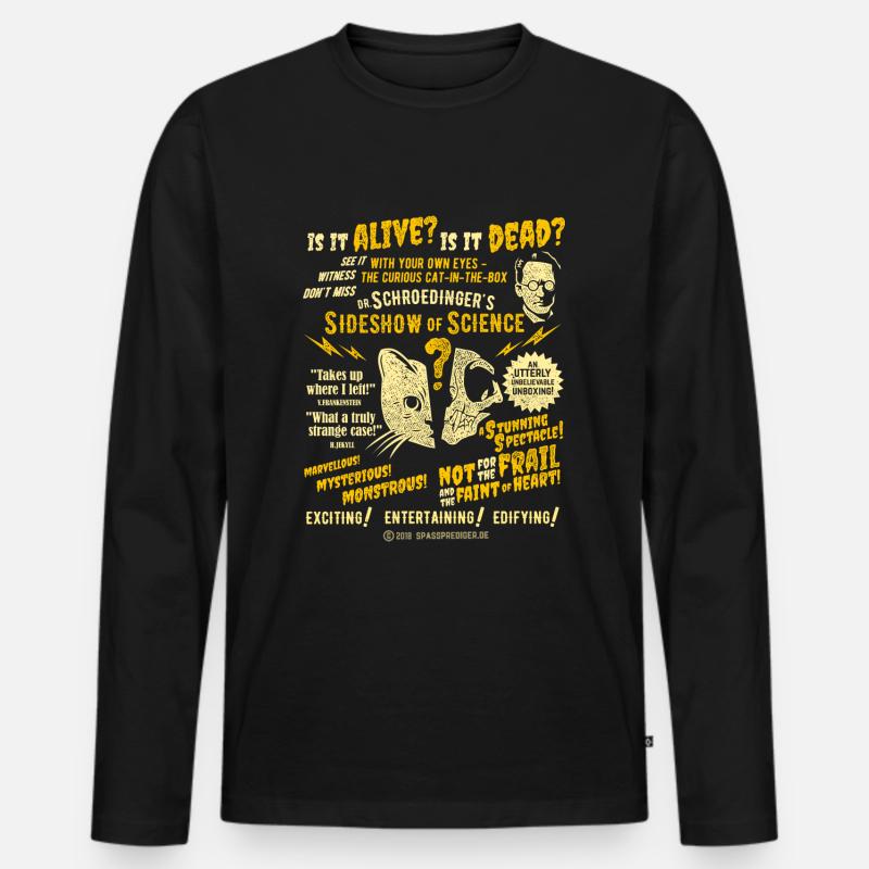 Schrödingers Katze Sideshow - Männer Premium Bio Langarmshirt - Schwarz