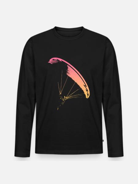 Paraglider Nova CP - Men's Premium Organic Long Sleeve Shirt - black