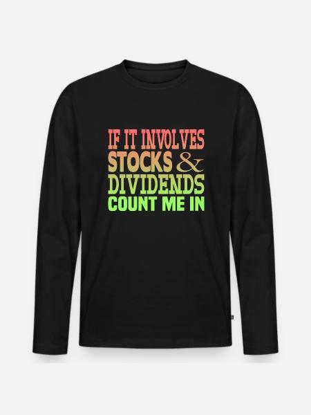 Shares Dividend - Men's Premium Organic Long Sleeve Shirt - black