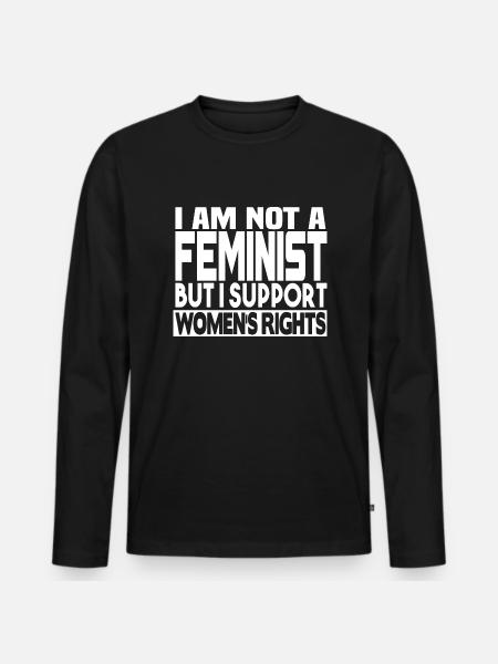 Supports women's rights - Men's Premium Organic Long Sleeve Shirt - black