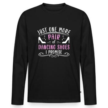 Danse Slogan Ballroom Couple Dance Dance Floor - T-shirt manches longues Premium bio Homme - noir - Devant - Nico (187cm)